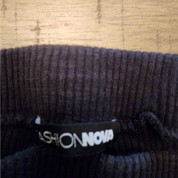 Fashion nova cotton stretch ribbed black leggings size xs - Picture 4 of 5